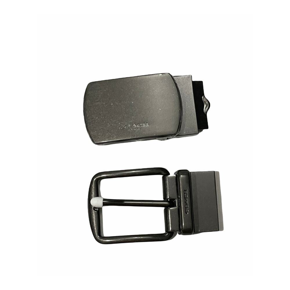 Coach Boxed Plaque And Harness Buckle Cut To Size Reversible Belt, 38 Mm New - Picture 6 of 7